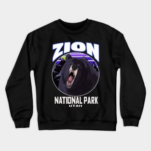 Zion National Park Utah Bear Crewneck Sweatshirt